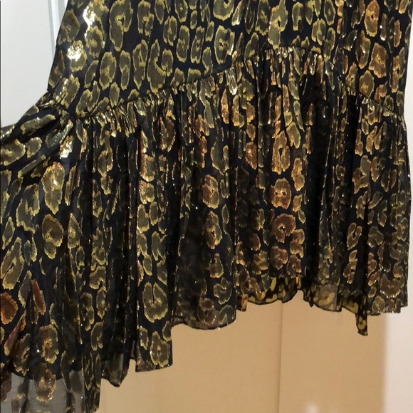 A.L.C Black and Golden Leopard Rosa midi dress - Picture 10 of 12